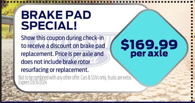 Brake Pad Special!