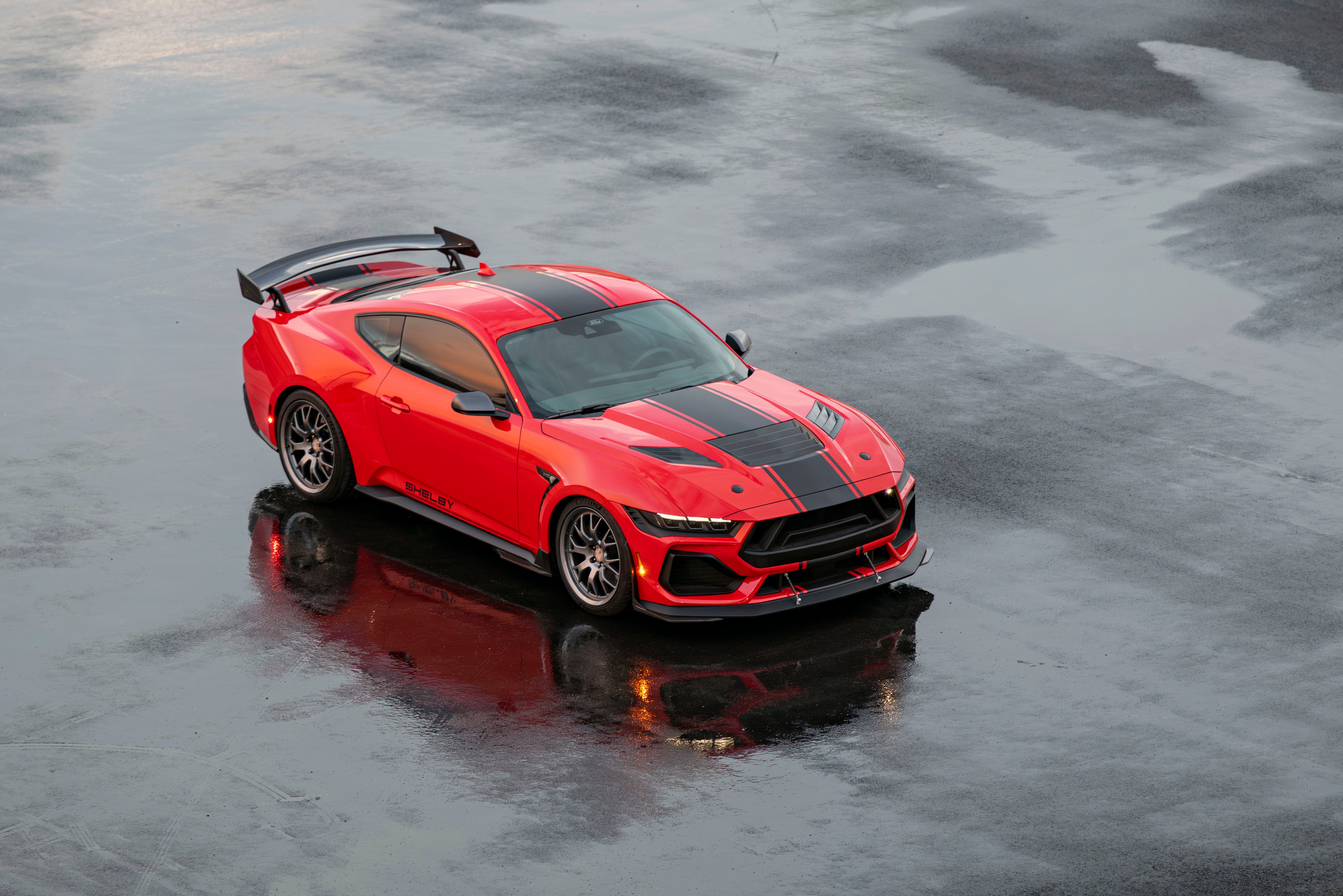 Red Shelby Mustang performance vehicle
